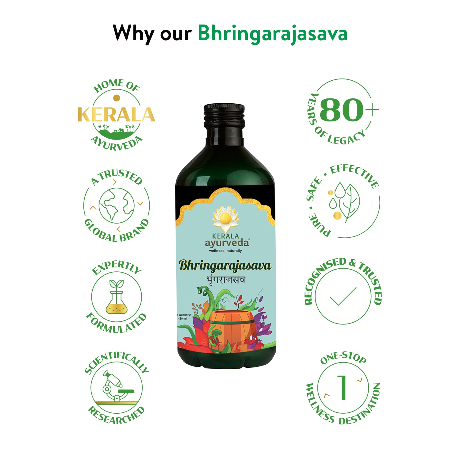 Bhringarajasava Asava (450 ml)